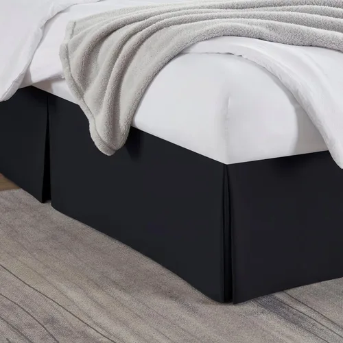 Vista 28 de Nestl Falda de cama individual blanca – Falda de cama de tamaño individual de 14 pulgadas de caída – Faldas de cama de microfibra cepillada – Falda