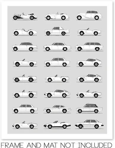 Vista 2 de Idea Network Handmade Poster compatible with Triumph Print Wall Art Handmade Decor of the Best of Triumph Generations History Evolution 8x10