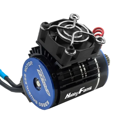 Vista 5 de Disipador de calor de motor RC con ventilador de enfriamiento de 5 V, apto para 540 550 3650 F540 3660 3670 Tamaño sin escobillas Motor Disipador