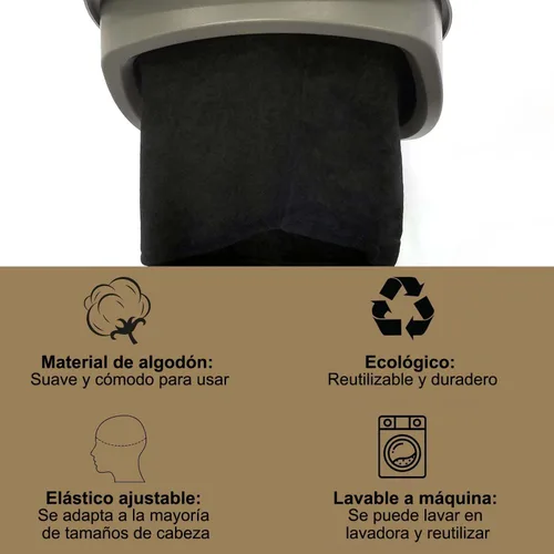 Vista 2 de Elitzia Capucha de algodón de repuesto Patrs para vaporizador de cabello 10 10 unidades de capucha negra