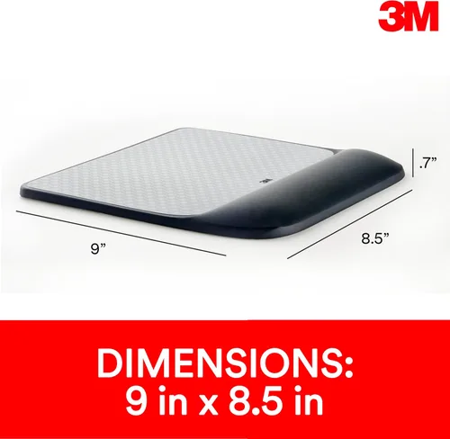 Vista 2 de Tapete para ratón, de 3M, con cubierta trasera no deslizante y diseño de ahorro de energía, estampado de mapa de bits Soothing 3M Gel Technology