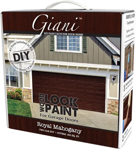 Vista 7 de Kit de pintura con aspecto de madera para puertas de garaje (Nogal Negro)