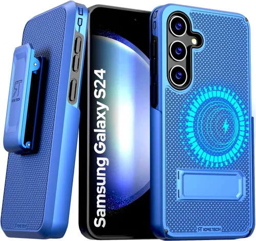 Vista 7 de Funda diseñada para Samsung Galaxy S24 con funda de clip para cinturón
