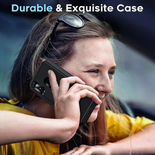 Vista 7 de LeYi Funda para teléfono Samsung-A10E: con protector de pantalla para teléfonos inteligentes, teléfonos desbloqueados, nuevas fundas con kit de Negro