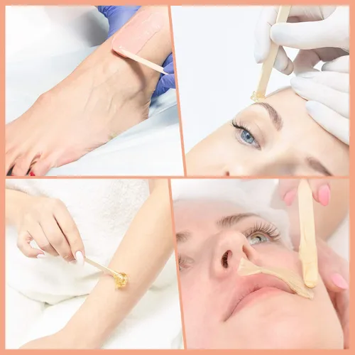 Vista 6 de Maitys Kit de depilación: 250 piezas de tiras y palos de muselina para depilación corporal y facial para mujeres y hombres