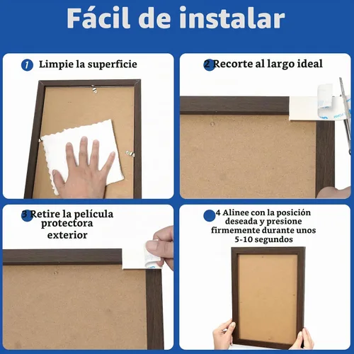 Vista 5 de 3M - Cinta de doble cara de 0.39 pulgadas x 16.5 pies, sin residuos, tiras para colgar cuadros, cinta de montaje resistente, cinta de espuma