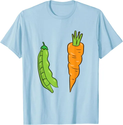 Vista 27 de Camiseta de disfraz de zanahoria con guisantes y zanahorias, Blanco, S