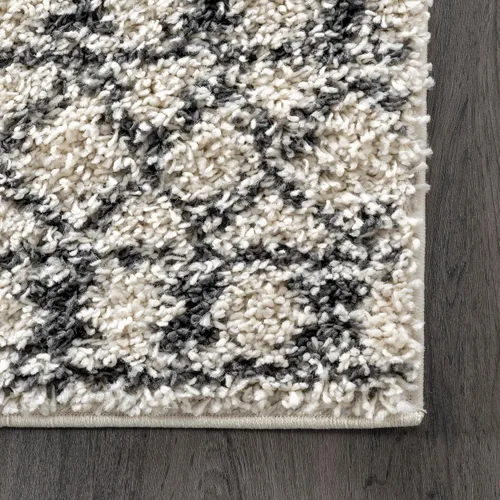 Vista 5 de nuLOOM Lacey - Alfombra decorativa geométrica marroquí, 2 x 3, color blanco roto