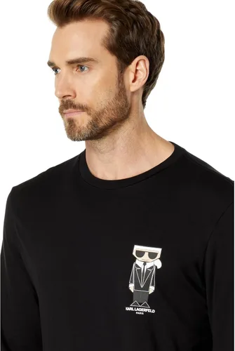 Vista 3 de Karl Lagerfeld Paris Camiseta de manga larga Kocktail Karl con cuello redondo