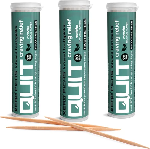 Vista 16 de Xero Picks Palillos de dientes saborizados con infusión para dejar de fumar (paquete de 3), goma de mascar, sin OMG, kosher vegano