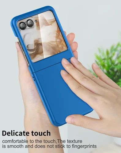 Vista 4 de Foluu Funda delgada para Motorola Razr 2024/2025 [No compatible con Razr Plus 2024], con protector de pantalla frontal integrado, policarbonato mate