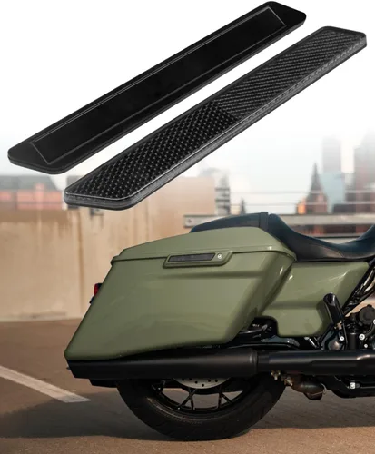 Vista 6 de Insertos reflectores de bolsa de sillín color negro, reflector de cubierta de pestillo de alforja compatible con Harley Touring 2014-2024 Street