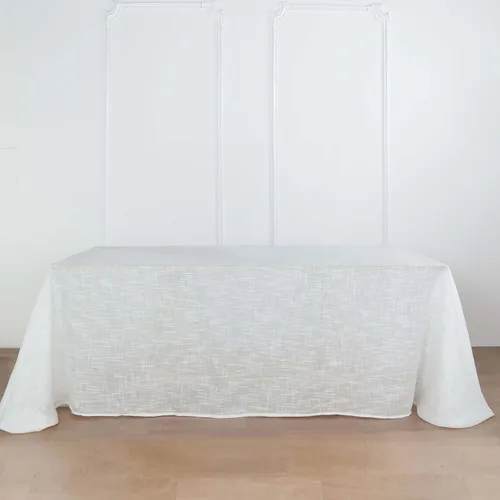 Vista 40 de Efavormart Mantel Redondo de Arpillera Sintética de Yute Natural de 90 Pulgadas - Cubierta de Mesa Rústica Boho Chic Estilo Granja para Navidad