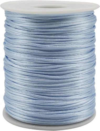 Vista 20 de Cordón de nailon negro de satén de 0.039 in x 109 yardas, cordón de seda satinada para pulseras, collares, fabricación de joyas, nudos chinos