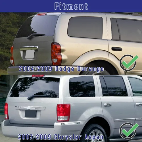 Vista 6 de Kit de montaje de limpiaparabrisas trasero compatible con Dodge Durango 2004-2009, Chrysler Aspen 2007-2009, repuesto 05135583AA, 5135583AA