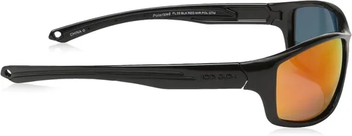 Vista 3 de Body Glove Gafas de sol polarizadas Bobby para hombre, Espejo negrorojo brillante