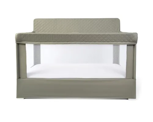 Vista 8 de Cuna de tamaño completo Baby Delight Lunaire Cuna transpirable de malla para bebé Cama de bebé con ensamblaje sin herramientas Tweed