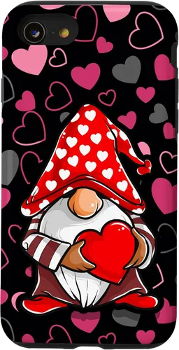 Vista 18 de Cute Gnome Valentine Heart Pattern Cozy Love Design Case for iPhone 17