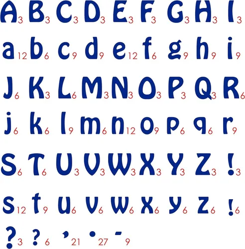 Vista 4 de S.E.I - Letras termoadhesivas de 1 1/2 pulgadas, paquete de letras geniales transferencias de calor, color azul