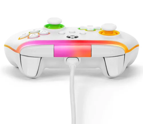 Vista 6 de PowerA Advantage Wired Controller for Xbox Series XS with Lumectra - White, gamepad, wired video game controller, gaming controller, works with Xbox