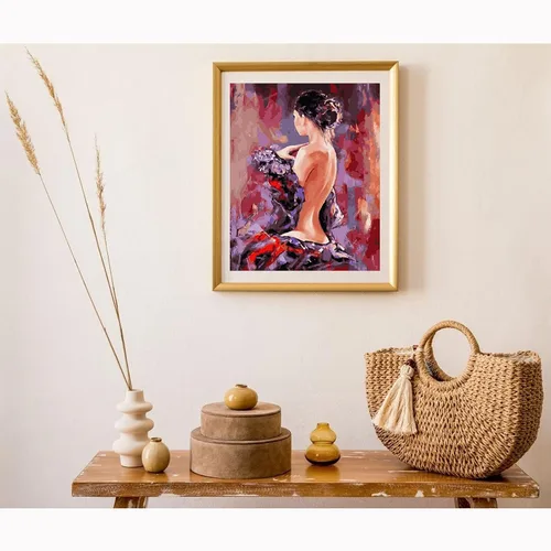 Vista 19 de LukFun Kit de pintura al óleo por números para adultos, pintura por números, 16 x 20 pulgadas (dama elegante, sin marco)
