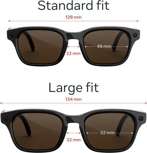 Vista 8 de Meta Glasses, Adventurer AI Glasses Negro / Marrón