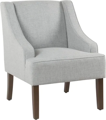 Vista 16 de HomePop Swoop - Silla de sala de estar con apoyabrazos, terciopelo gris