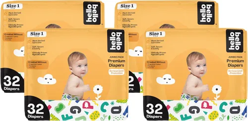 Vista 42 de Hello Bello Premium Pañales para bebé talla 1, 32 unidades de pañales desechables, extra absorbentes, hipoalergénicos con ajuste cómodo y seguro