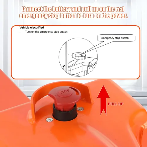 Vista 7 de Tory Carrier - Gato de palet eléctrico completo, capacidad de 3300 libras Naranja