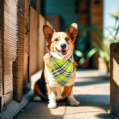 Vista 6 de 100 pañuelos a cuadros para perros a granel para bufandas pequeñas y medianas con dobladillo
