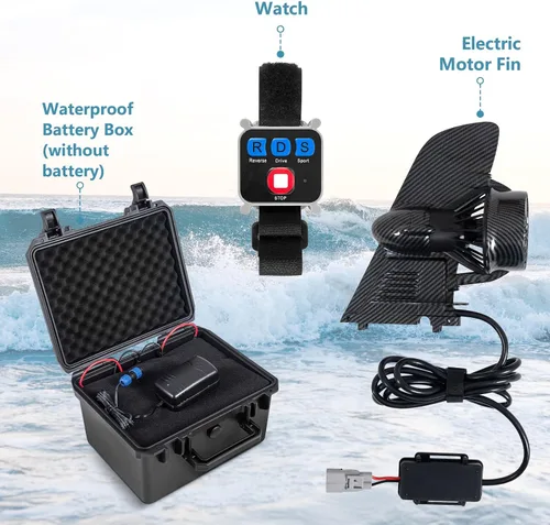 Vista 3 de LEDONNE SUP Aleta Eléctrica Propulsor Subacuático Eléctrico Tabla de Surf Eléctrica Aleta de Surf Eléctrica Propulsor de Aleta Eléctrica para Tabla