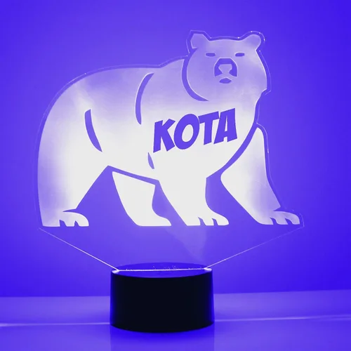 Vista 14 de Lámpara de luz nocturna con letrero LED de león personalizado con control remoto, pantalla iluminada con nombre o imagen personalizada