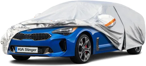 Vista 10 de Kayme Funda de automóvil de 6 capas para Audi A4 Sedan (2011-2023), impermeable para todo tipo de clima, cubierta exterior completa, protección