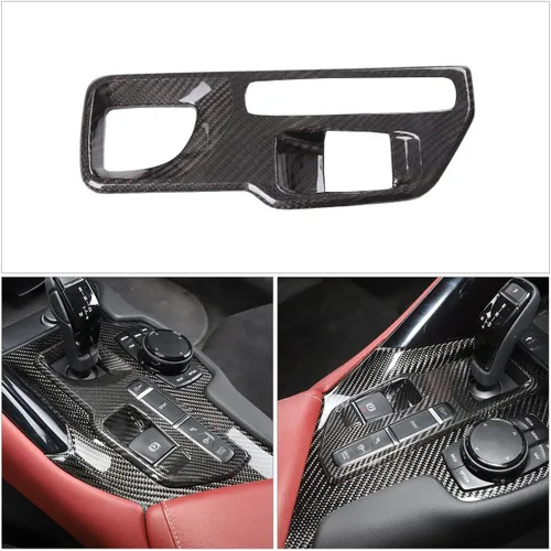 Vista 3 de Cubierta de panel de palanca de cambios para Toyota Supra GR A90 A91 MK5 2019-2022, la cubierta protectora de panel antiarañazos para consola