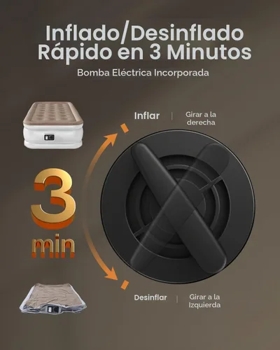 Vista 4 de NatraCalm Colchón de Aire Gemelo con Bomba Incorporada Elevado, Colchón Inflable para Huéspedes Casa Camping, Colchón Inflable Tamaño Gemelo en 2