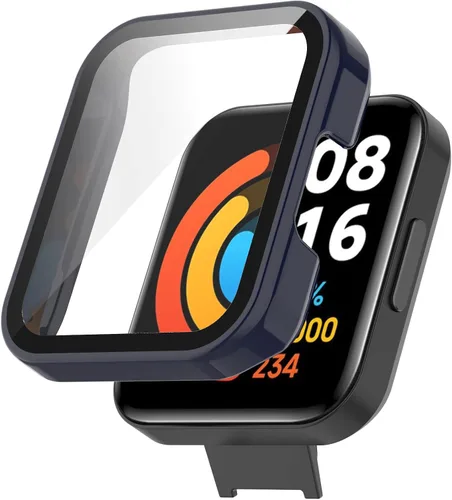 Vista 8 de [Paquete de 6] Funda Senter con protector de pantalla de vidrio templado integrado para reloj inteligente Redmi Watch 2 Lite, funda rígida