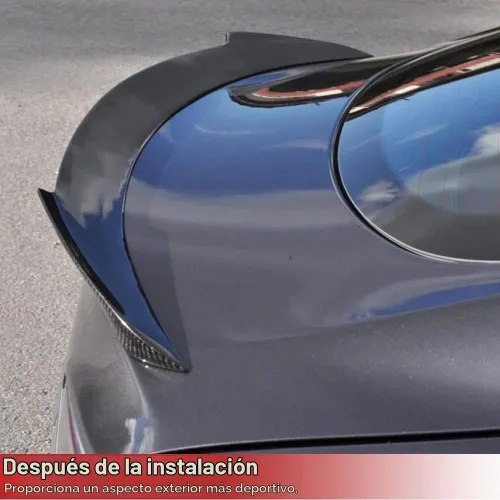 Vista 2 de Alerón de fibra de carbono modelo S para Tesla Model S 2012-2026 Negro brillante