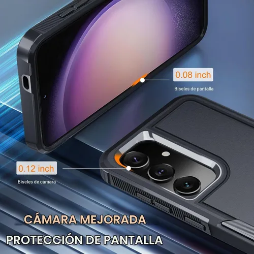 Vista 7 de Funda para Samsung Galaxy S24 FE, Cuerpo Completo Resistente de Servicio Pesado Robusta a Prueba de Golpes Funda Protectora para Teléfono con Correa