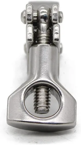 Vista 5 de Tri Clamp 0.5-0.75" Acero inoxidable 304 Heavy Duty Sanitaria Abrazadera Solo Pin con Junta de Silicona