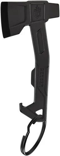 Vista 2 de Gerber Gear Llavero Hacha Multiherramienta 3 en 1, Se Engancha al Bolsillo o Llavero con Abrebotellas, Destornillador de Cabeza Plana, Abridor