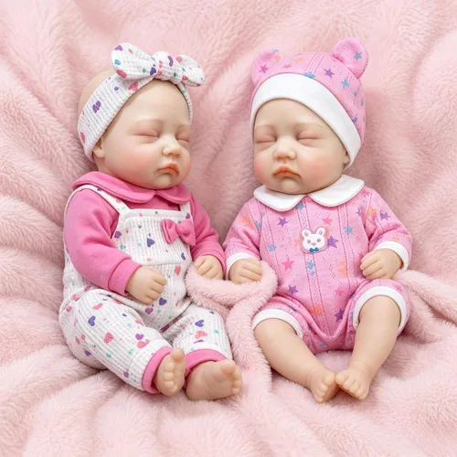 Vista 3 de Pinky Reborn Muñeca de bebé de silicona, 12 pulgadas de niña, muñeca linda