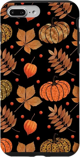 Vista 12 de Otoño hojas y calabazas patrón Halloween otoño regalos caso para iPhone 17