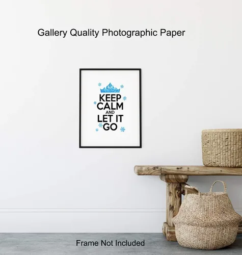 Vista 8 de Frozen Keep Calm and Let It Go - Arte de pared, decoración del hogar, póster fotográfico de 8 x 10 pulgadas, decoración de habitación, regalo único