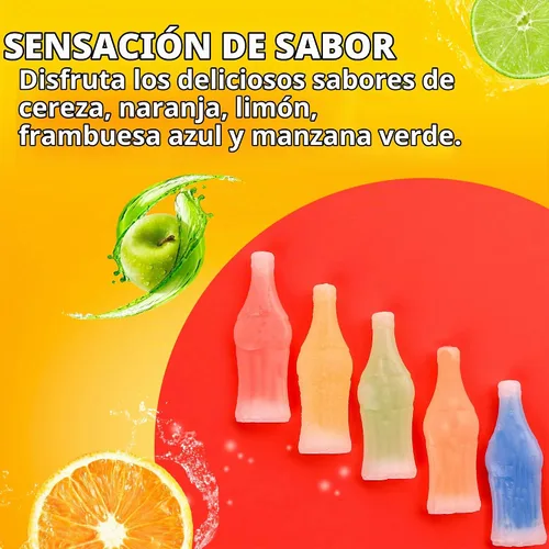 Vista 6 de Botella de cera para dulces rellenas con jarabes saborizados, botellas de cera vintage Candys Nik-L-Nips de caramelos surtidos a granel – 15 onzas