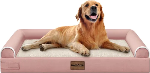 Vista 29 de NANUYA - Cama ortopédica para perros de tamaño mediano/grande, lavable: Camas con almohada para perros de tamaño mediano/grande, sofá de espuma