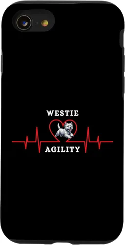 Vista 13 de iPhone 14 Plus Dog Agility - mi corazón late para Westie Agility Case