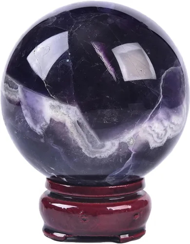 Vista 112 de JIC Gem Piedra Natural de Jaspe Africano Cristal de Curación Esfera Adivinación Bola de Piedra Preciosa, Feng Shui Reiki Aura Decoración