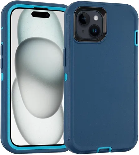 Vista 13 de Co-Goldguard Funda para iPhone 15 de 6.1 pulgadas, resistente de 3 capas, funda protectora resistente para iPhone 15 (negro)