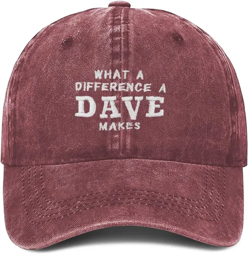Vista 17 de What A Differences A Dave Makes Hat Gorra de béisbol Sombreros para hombres Sombrero ajustable