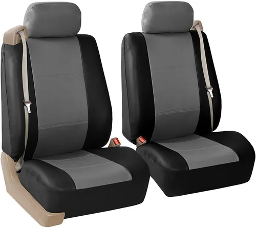 Vista 8 de FH GROUP FH-PU002-1013 – 1013 Classic exquisita cubre asiento, banco divisible, gris/negro